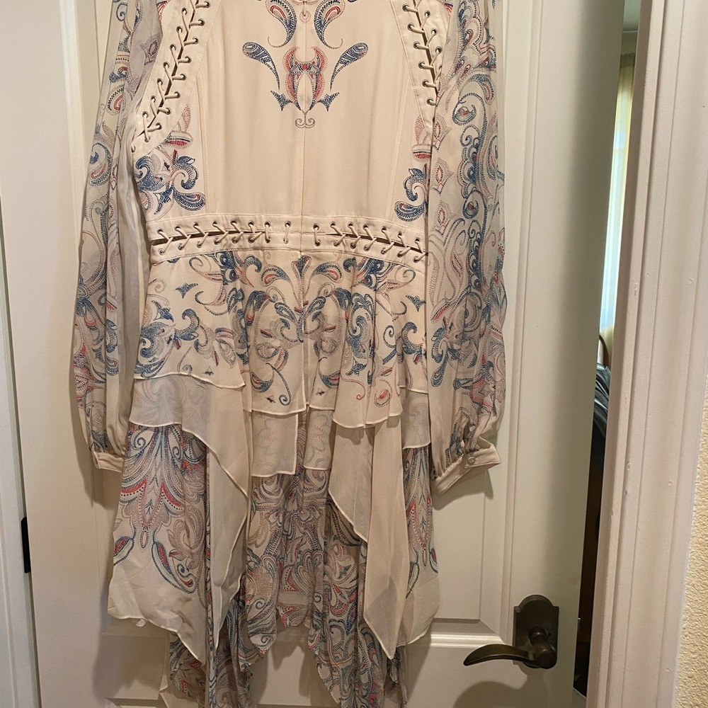 Bcbg Max Azria Runway Boho Style Multi Color Silk… - image 4